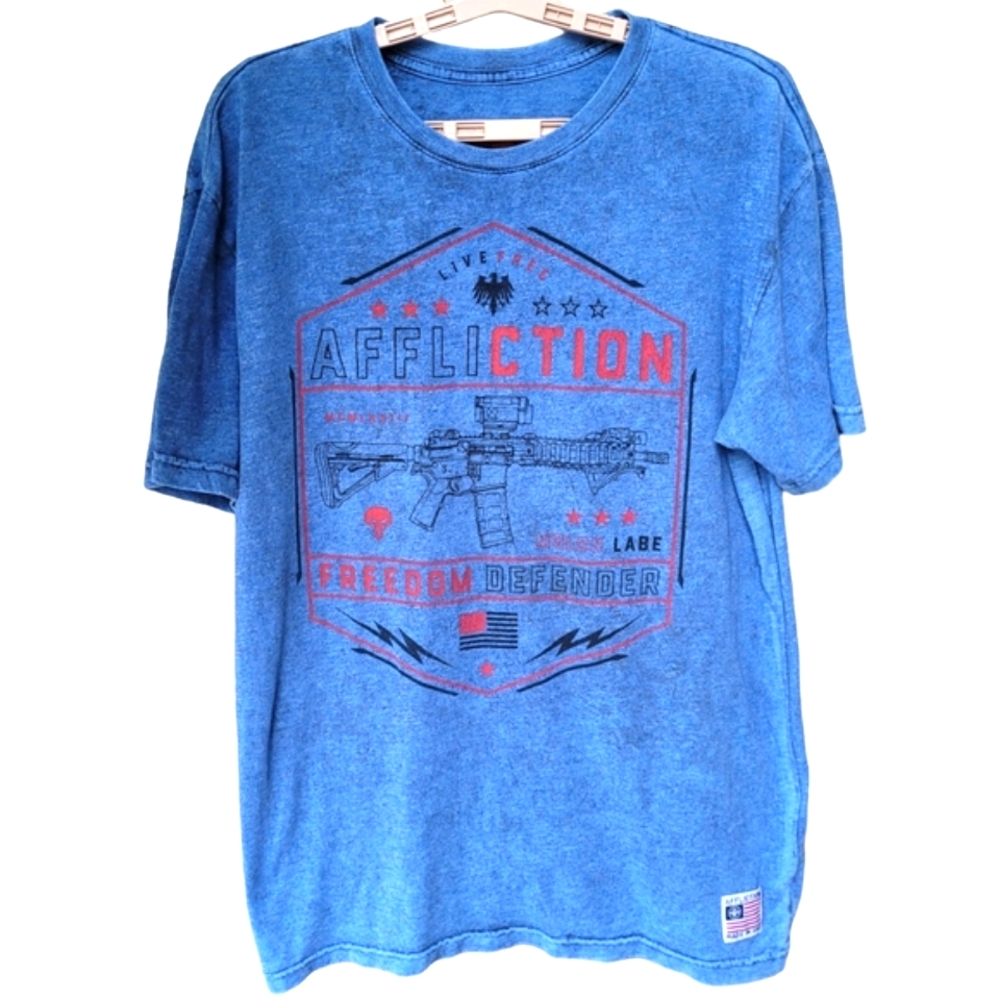 Affliction Freedom Defender T-Shirt Size XL